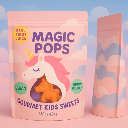 Magic Pops – 100% Natural Fruit Juice Sweets | 140g / 4.9 oz