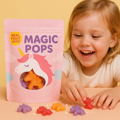 Magic Pops – 100% Natural Fruit Juice Sweets | 140g / 4.9 oz